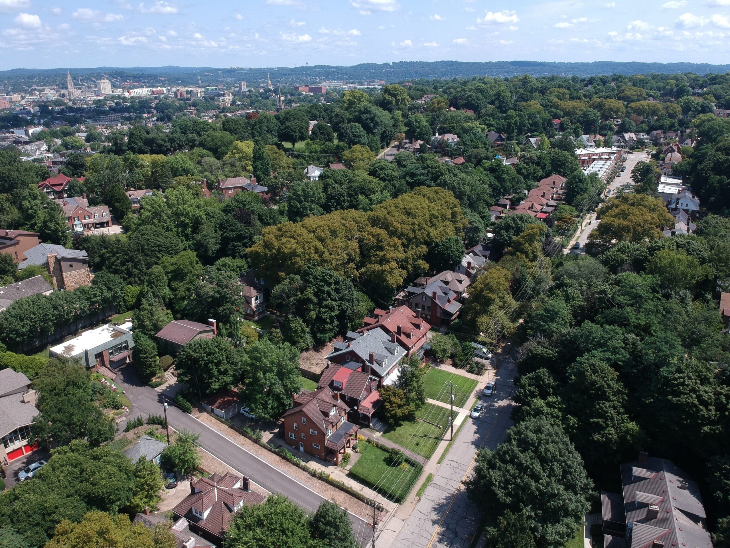 Stark County Real Estate neighborhood with homes and tree-lined streets